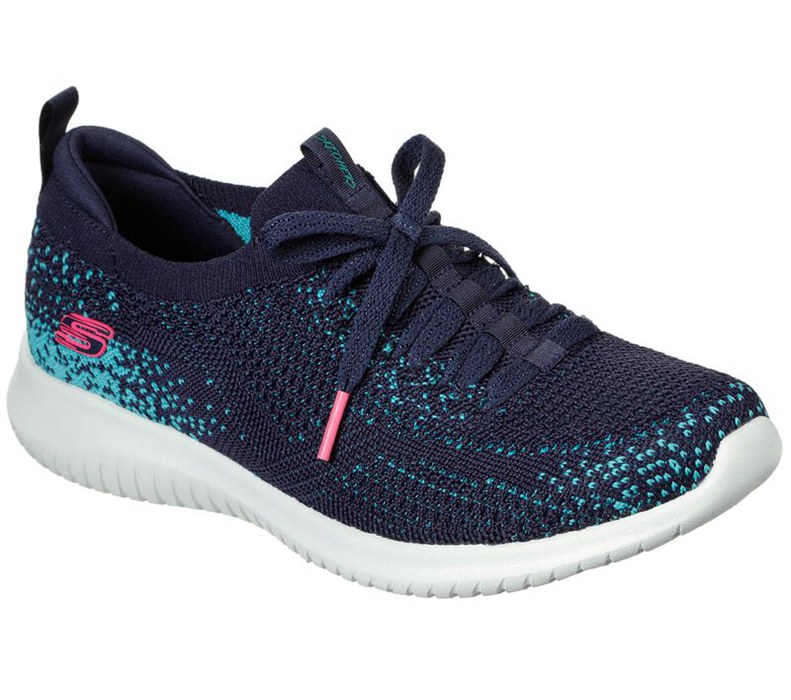 Skechers Ultra Flex - Twilight Twinkle - Womens Slip On Shoes Navy/Blue [AU-CQ4678]